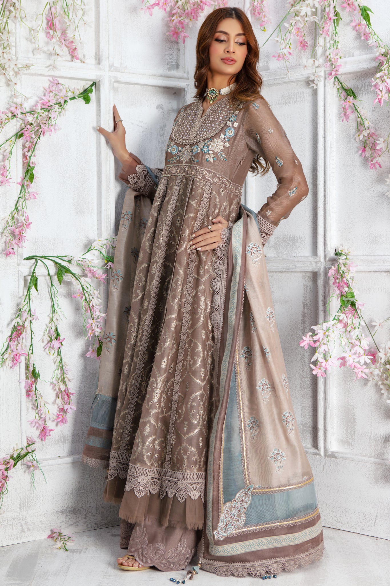 Wood Smoke | Pakistani Designer Outfit | Sarosh Salman