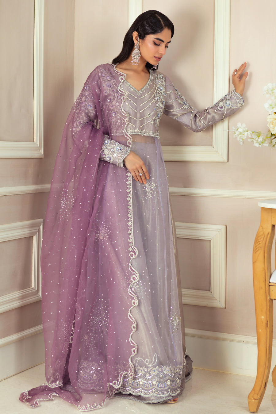 French Lilac | Pakistani Designer Outfit | Sarosh Salman