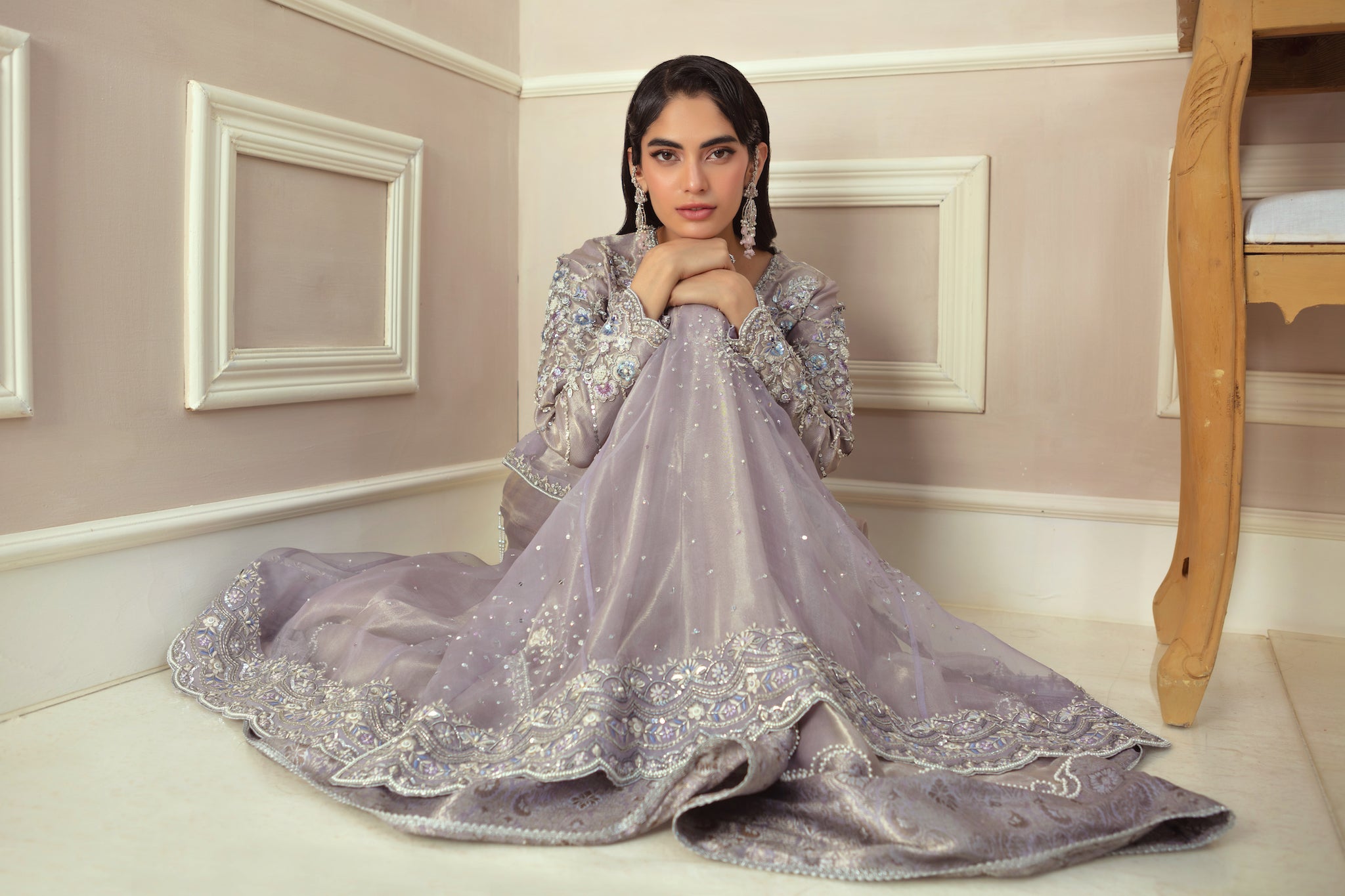 French Lilac | Pakistani Designer Outfit | Sarosh Salman