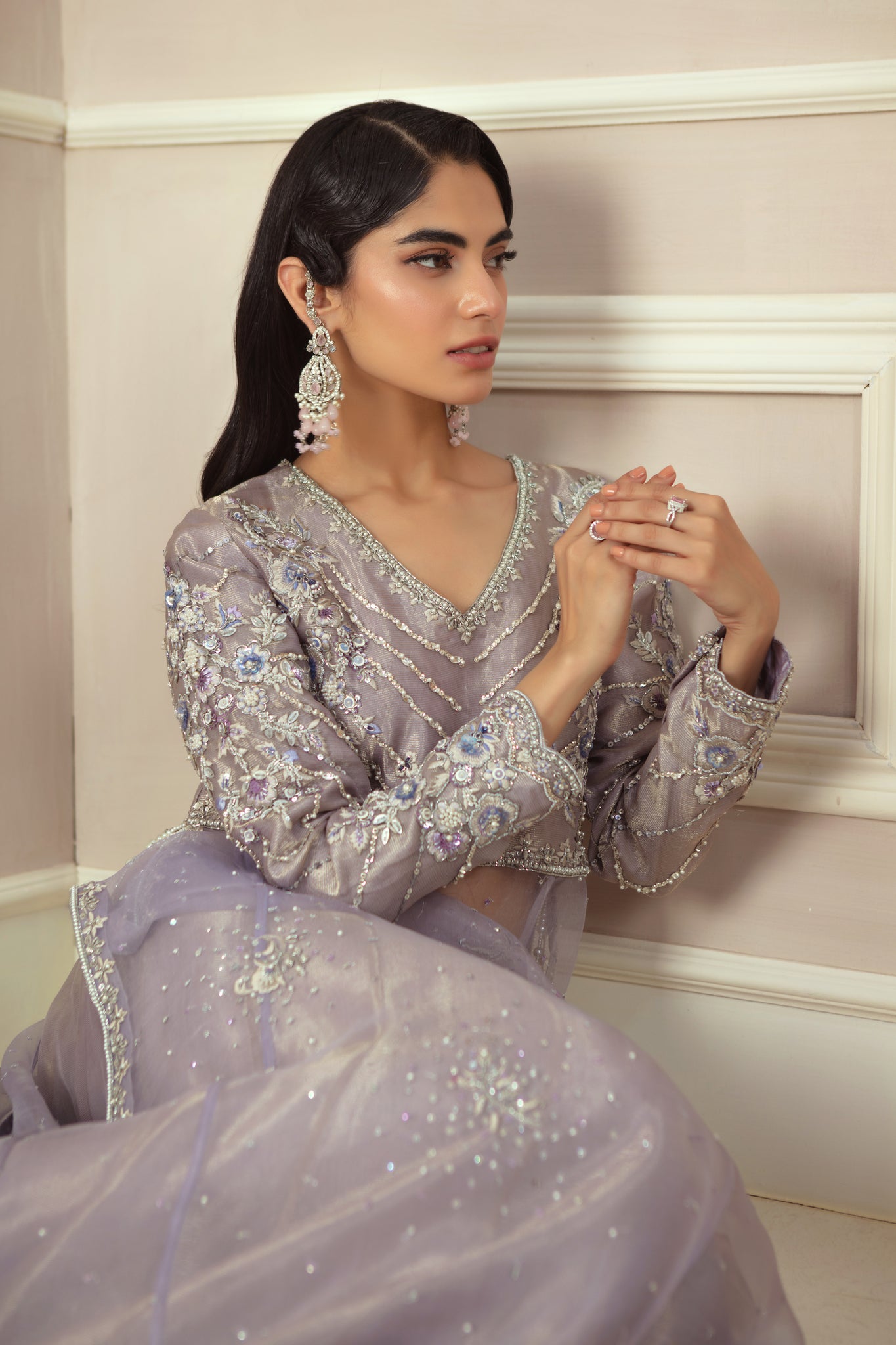 French Lilac | Pakistani Designer Outfit | Sarosh Salman