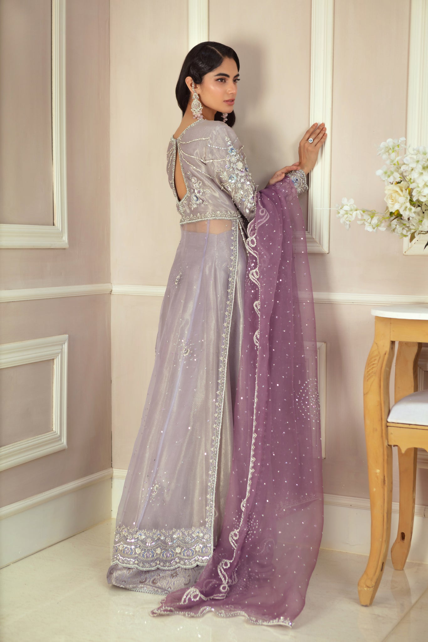 French Lilac | Pakistani Designer Outfit | Sarosh Salman