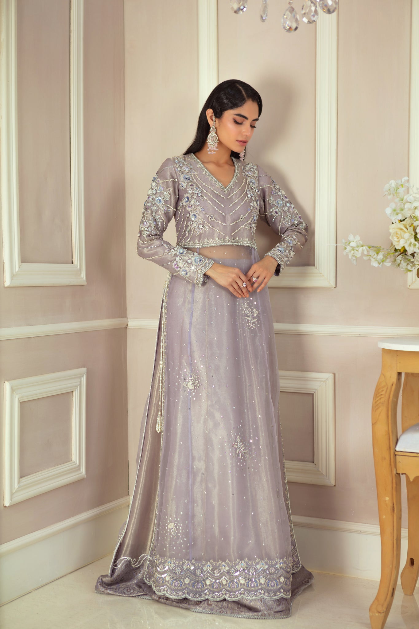 French Lilac | Pakistani Designer Outfit | Sarosh Salman
