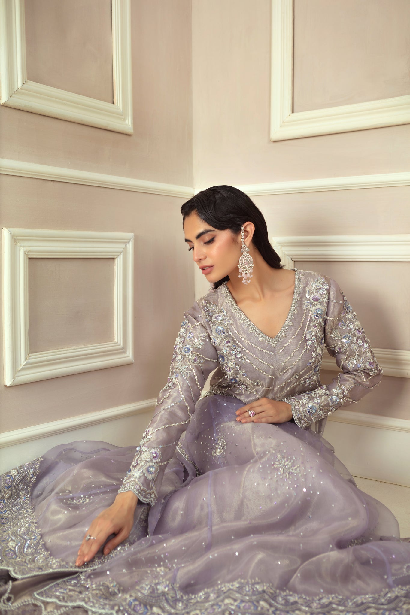 French Lilac | Pakistani Designer Outfit | Sarosh Salman