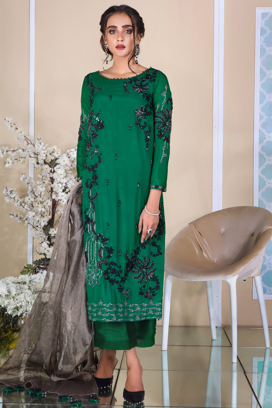 Melachite | Pakistani Designer Outfit | Sarosh Salman