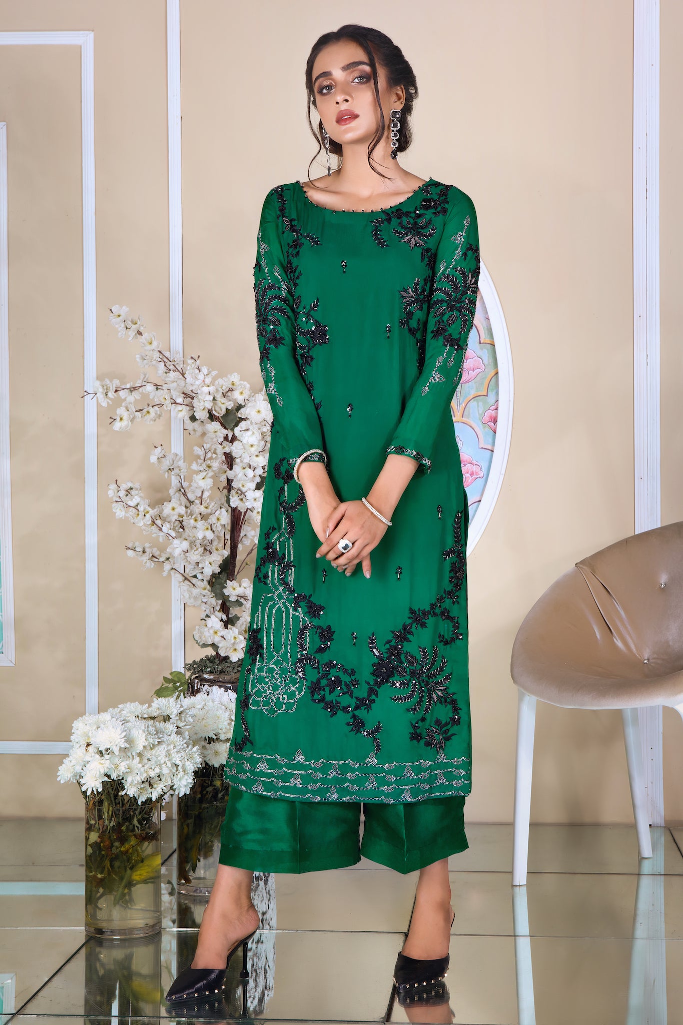 Melachite | Pakistani Designer Outfit | Sarosh Salman