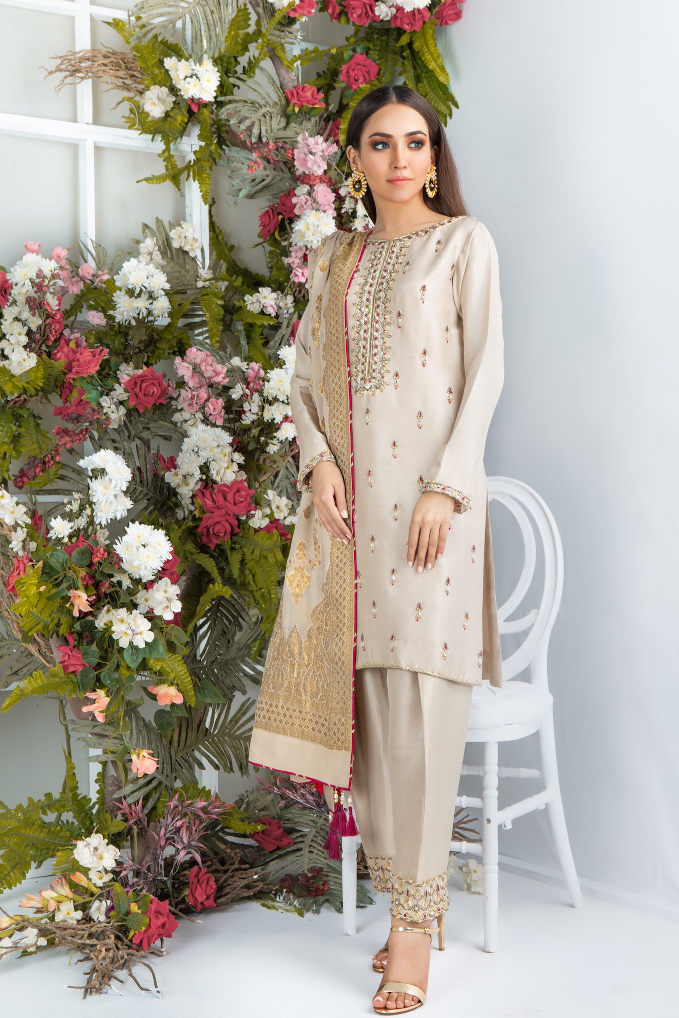 Tan Rose | Pakistani Designer Outfit | Sarosh Salman