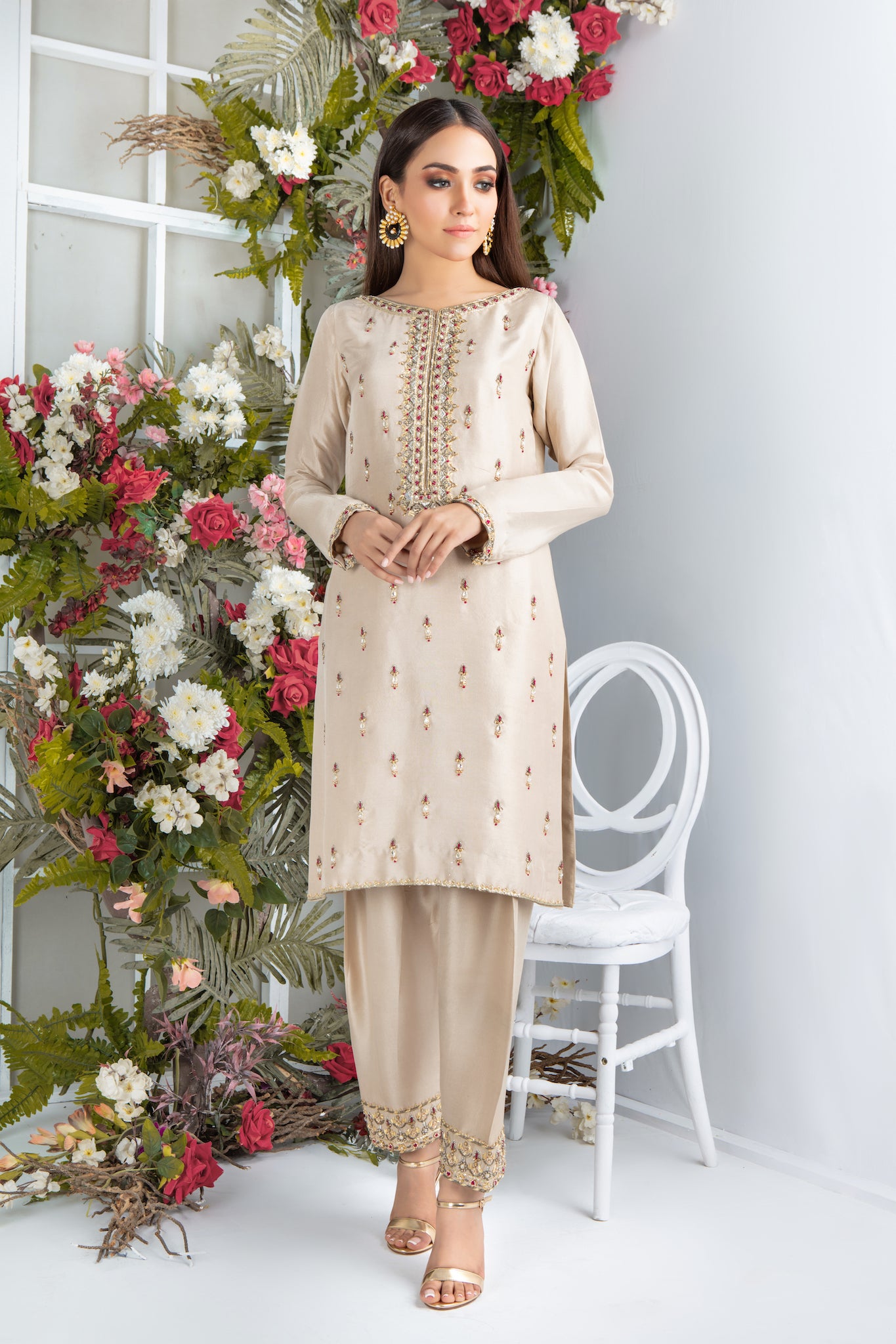 Tan Rose | Pakistani Designer Outfit | Sarosh Salman