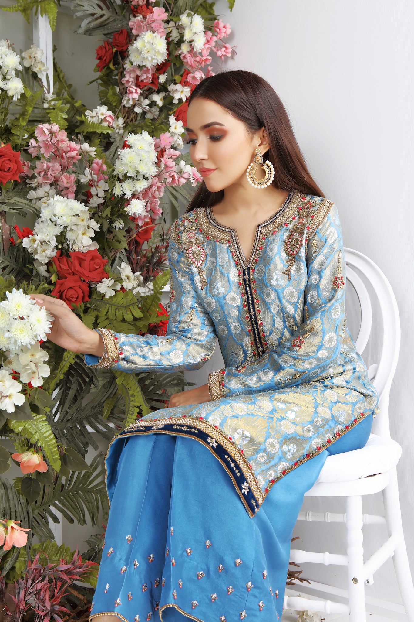Rouge Blue | Pakistani Designer Outfit | Sarosh Salman