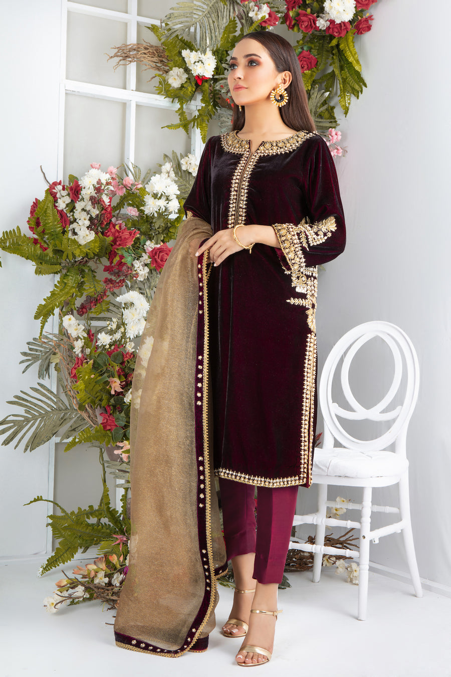 Rose Wood | Pakistani Designer Outfit | Sarosh Salman