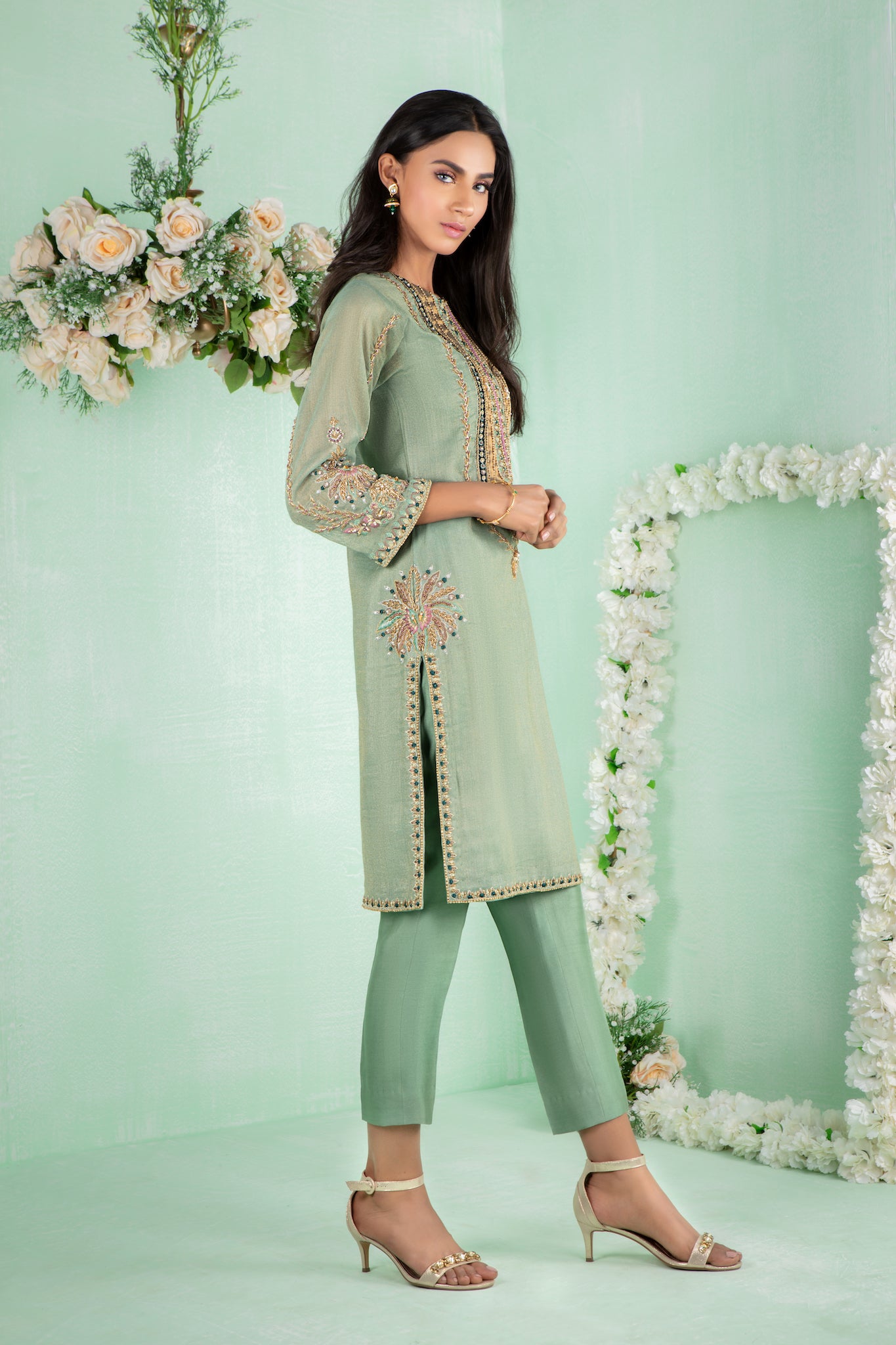 Spring Green | Pakistani Designer Outfit | Sarosh Salman