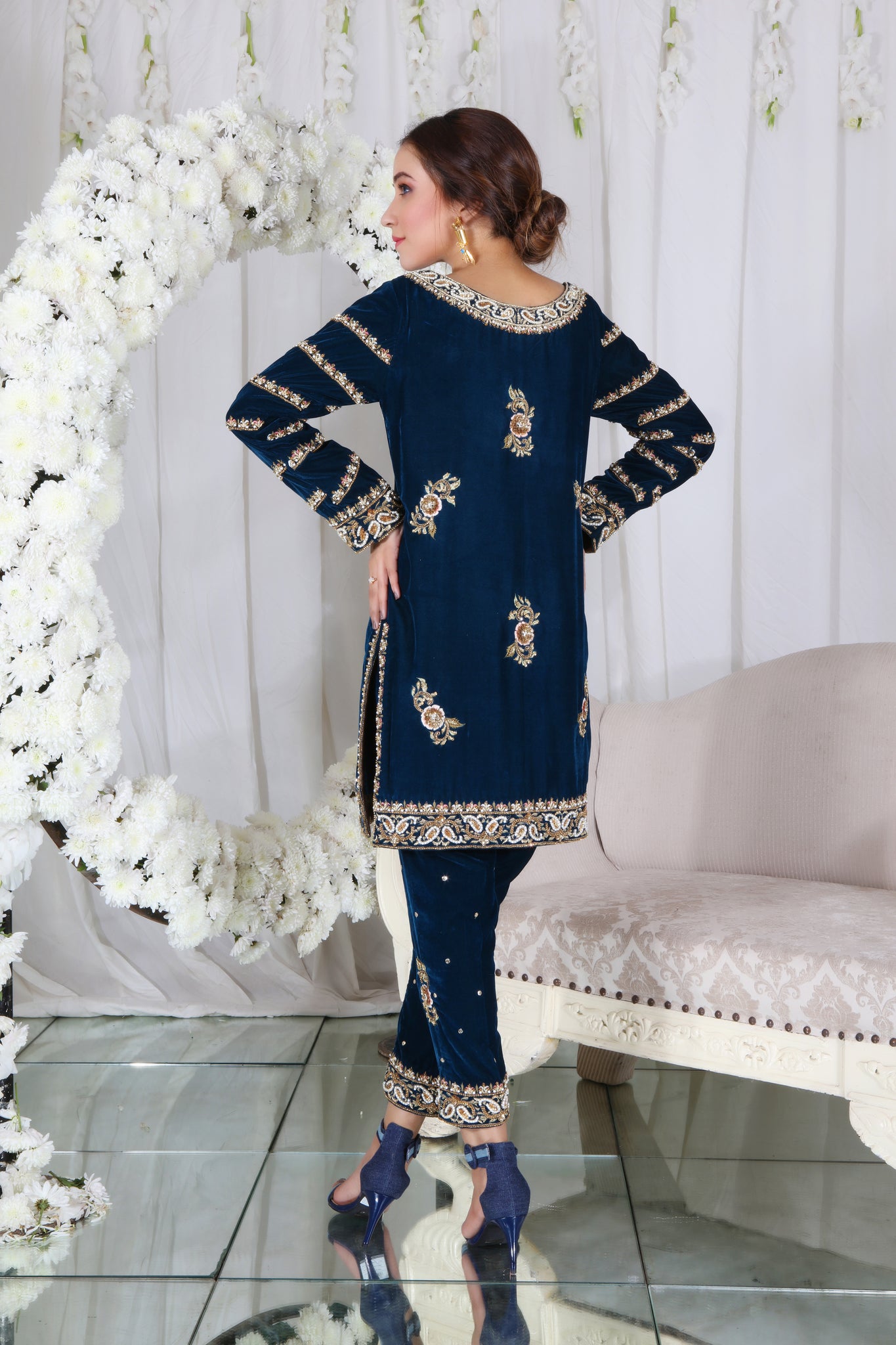Deep Teal | Pakistani Designer Outfit | Sarosh Salman