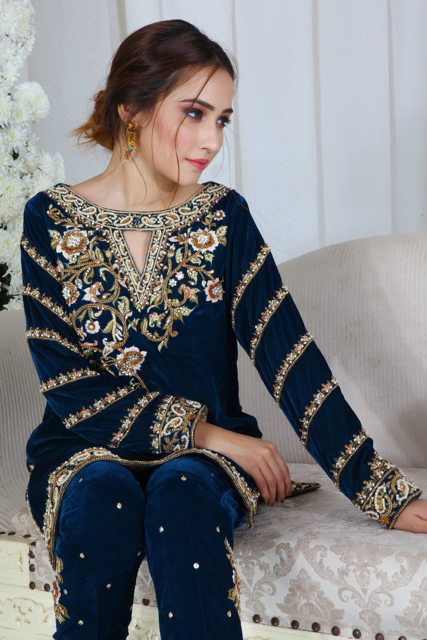 Deep Teal | Pakistani Designer Outfit | Sarosh Salman