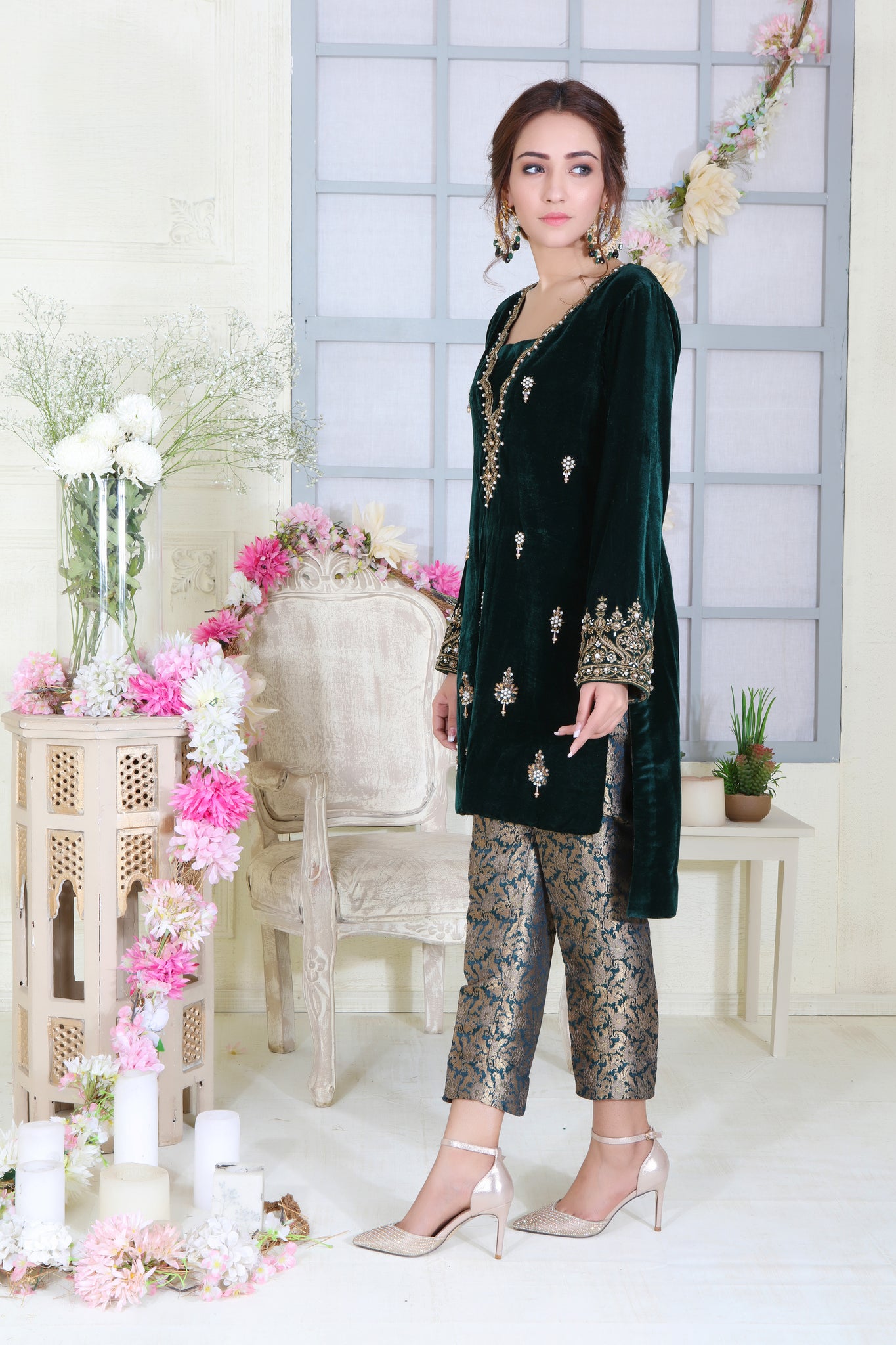Brilliant Green | Pakistani Designer Outfit | Sarosh Salman