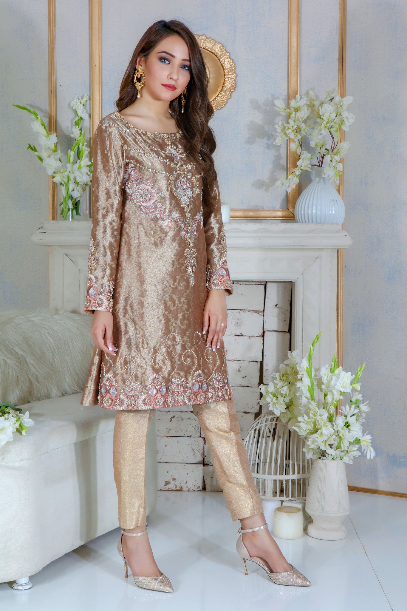 Rose Gold | Pakistani Designer Outfit | Sarosh Salman