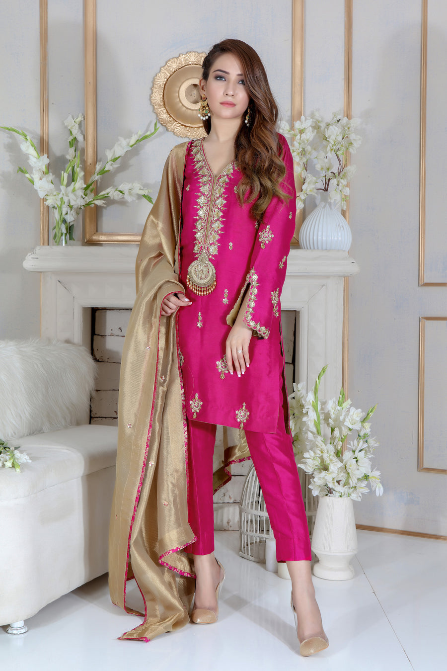 Cabaret Pink | Pakistani Designer Outfit | Sarosh Salman