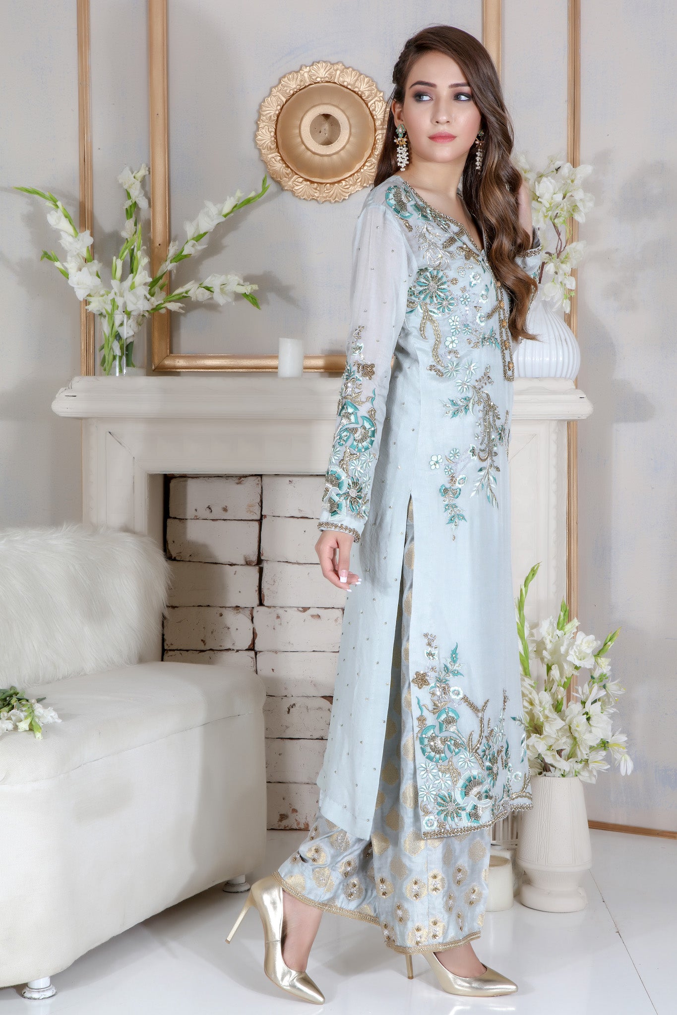 Aquamarine | Pakistani Designer Outfit | Sarosh Salman