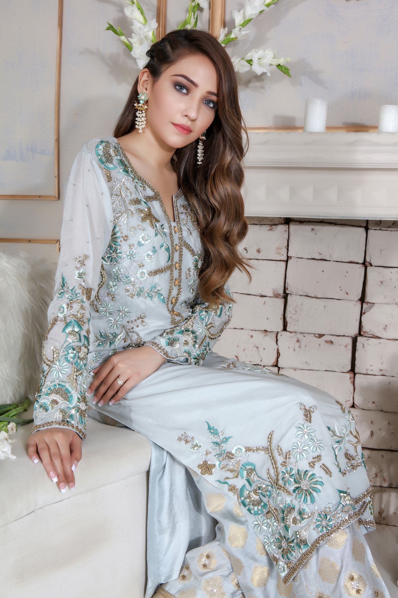 Aquamarine | Pakistani Designer Outfit | Sarosh Salman