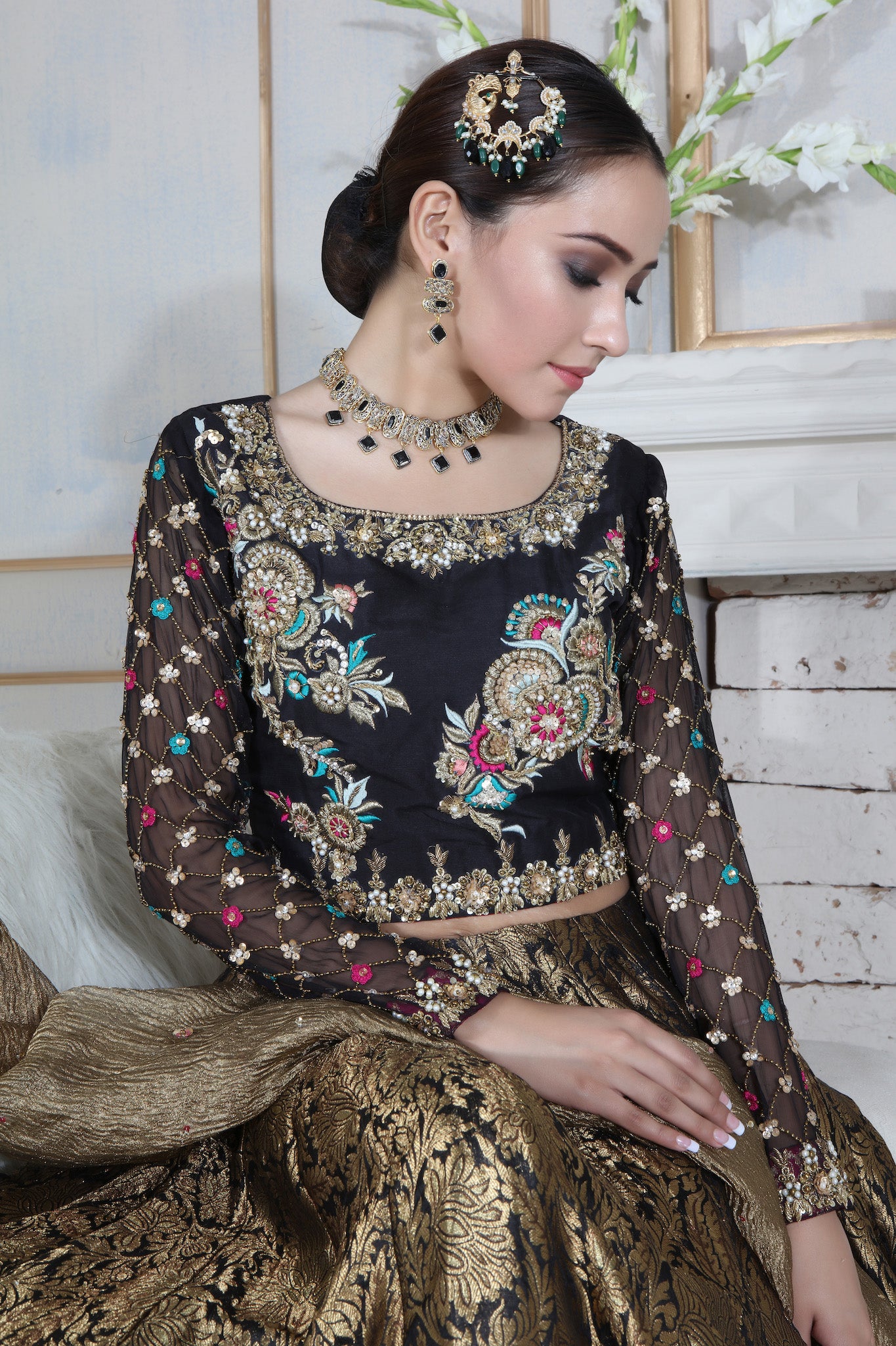 Antique Black | Pakistani Designer Outfit | Sarosh Salman