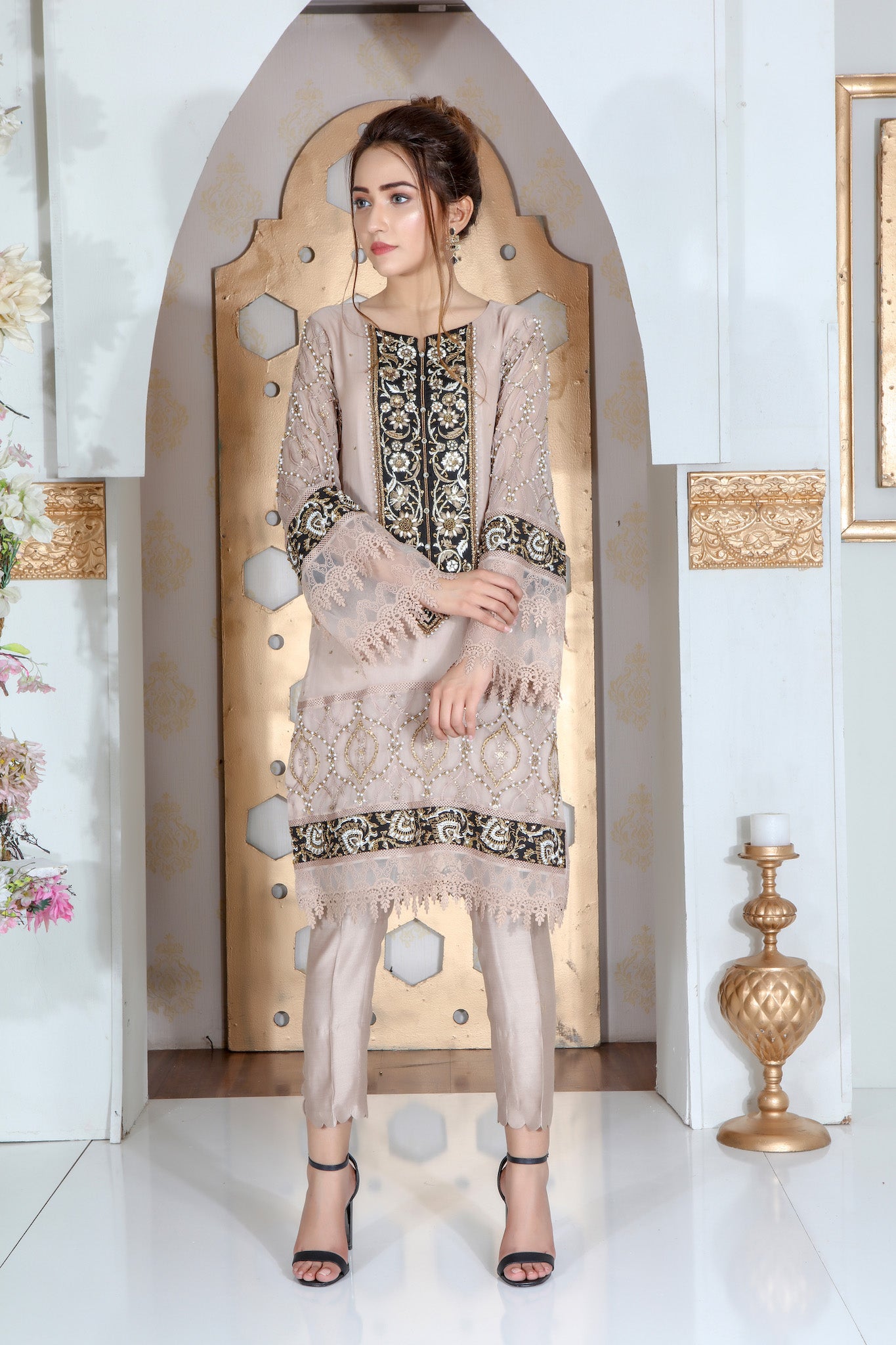 Desert Beige | Pakistani Designer Outfit | Sarosh Salman