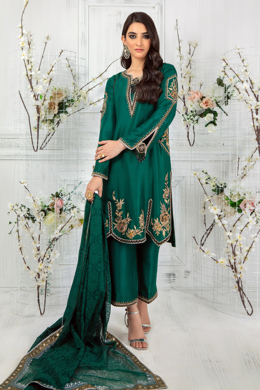 Jade Stone | Pakistani Designer Outfit | Sarosh Salman