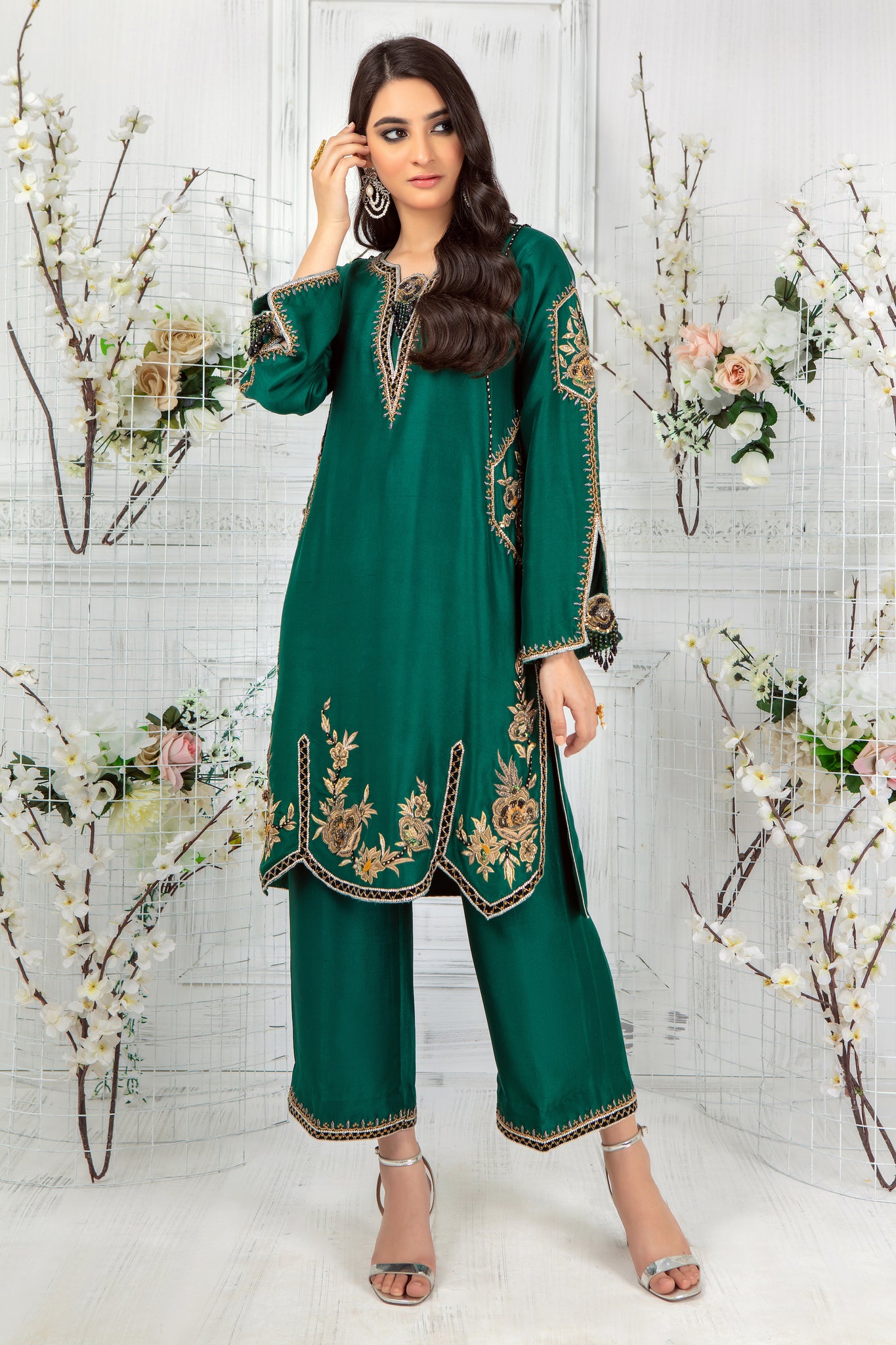 Jade Stone | Pakistani Designer Outfit | Sarosh Salman