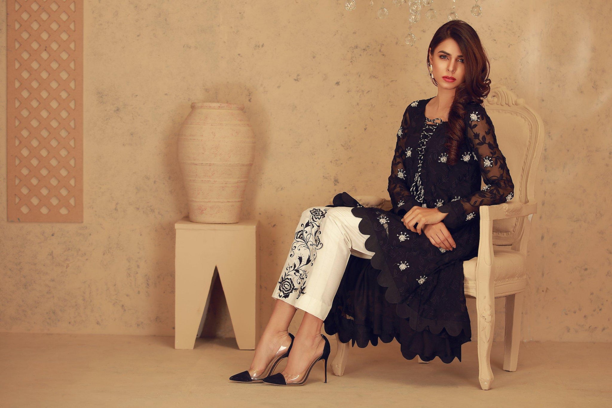 Iris Black | Pakistani Designer Outfit | Sarosh Salman