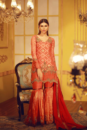 Burnt Orange | Pakistani Designer Outfit | Sarosh Salman