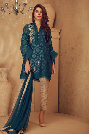 Peacock Green | Pakistani Designer Outfit | Sarosh Salman