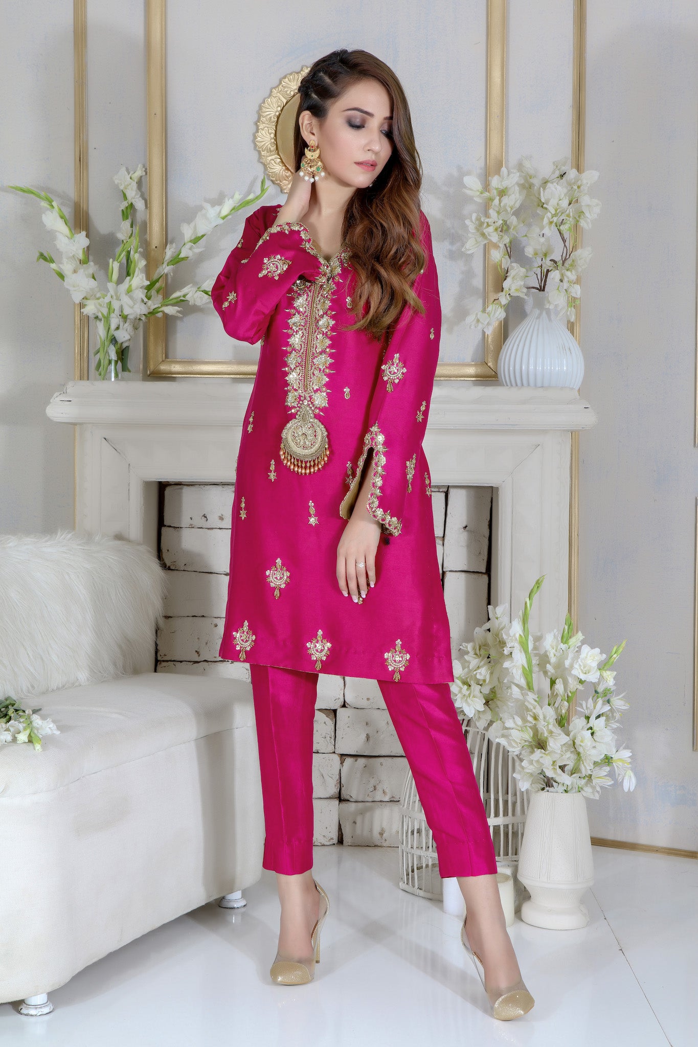 Cabaret Pink | Pakistani Designer Outfit | Sarosh Salman