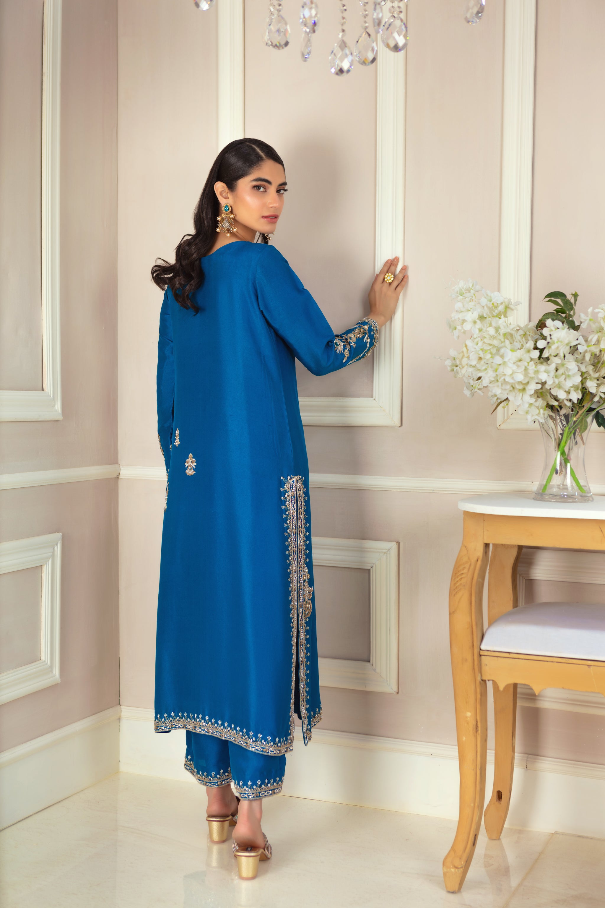 Teal Mirage | Pakistani Designer Outfit | Sarosh Salman