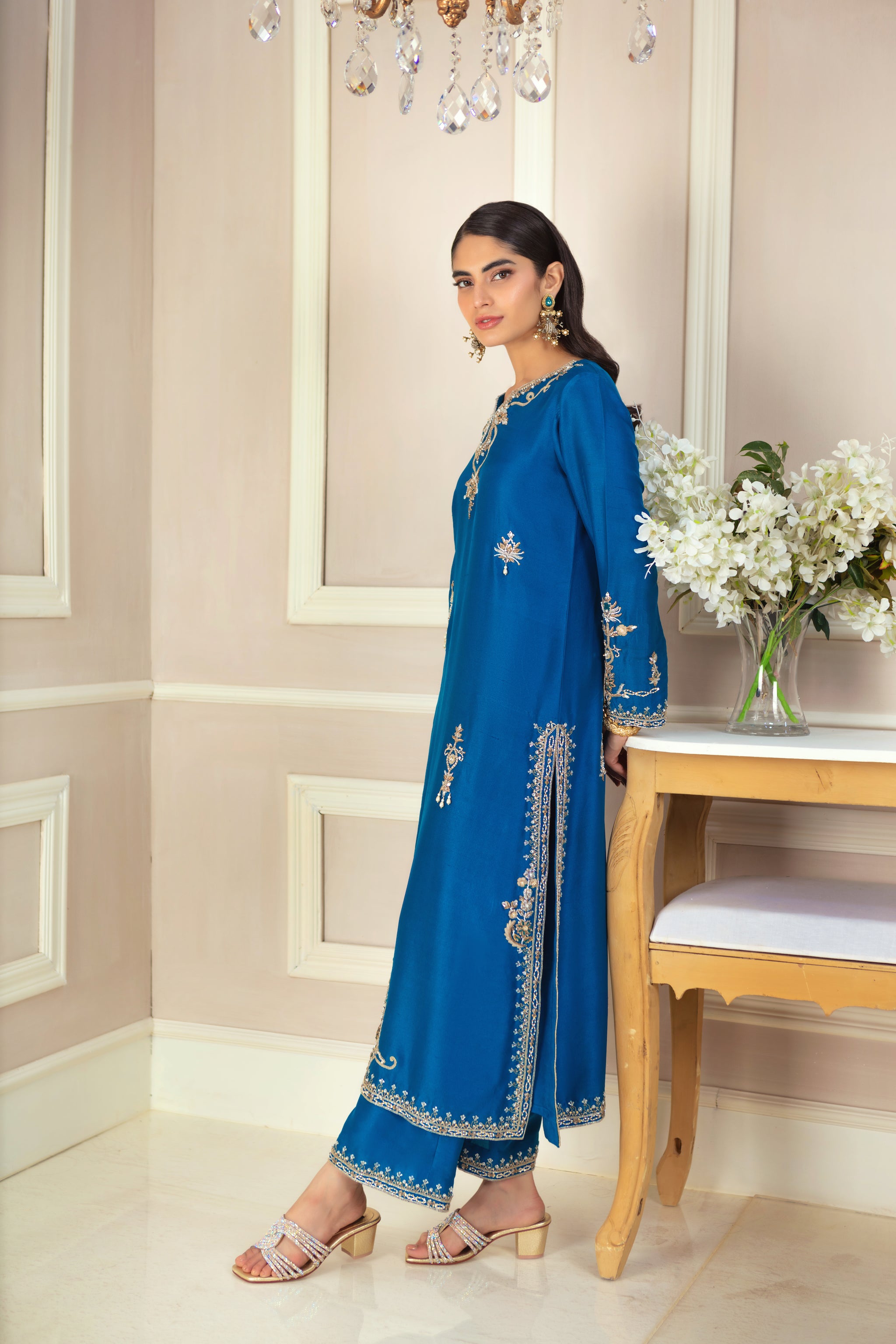 Teal Mirage | Pakistani Designer Outfit | Sarosh Salman