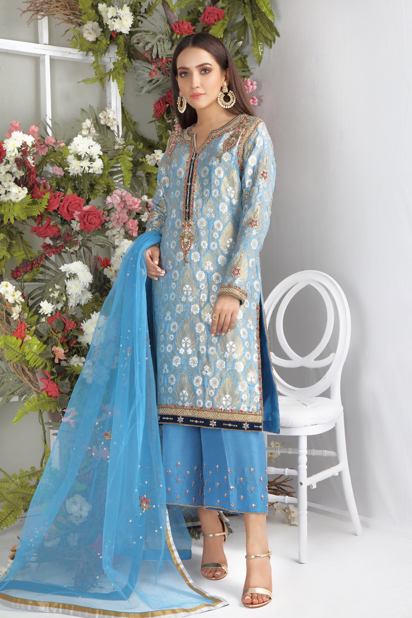 Rouge Blue | Pakistani Designer Outfit | Sarosh Salman
