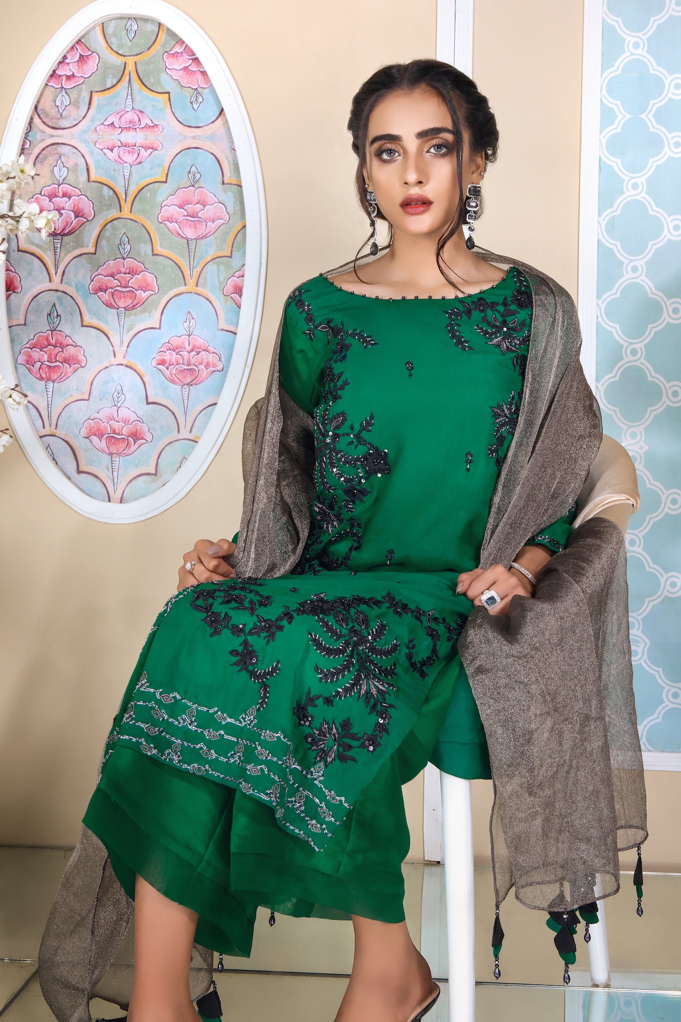 Melachite | Pakistani Designer Outfit | Sarosh Salman