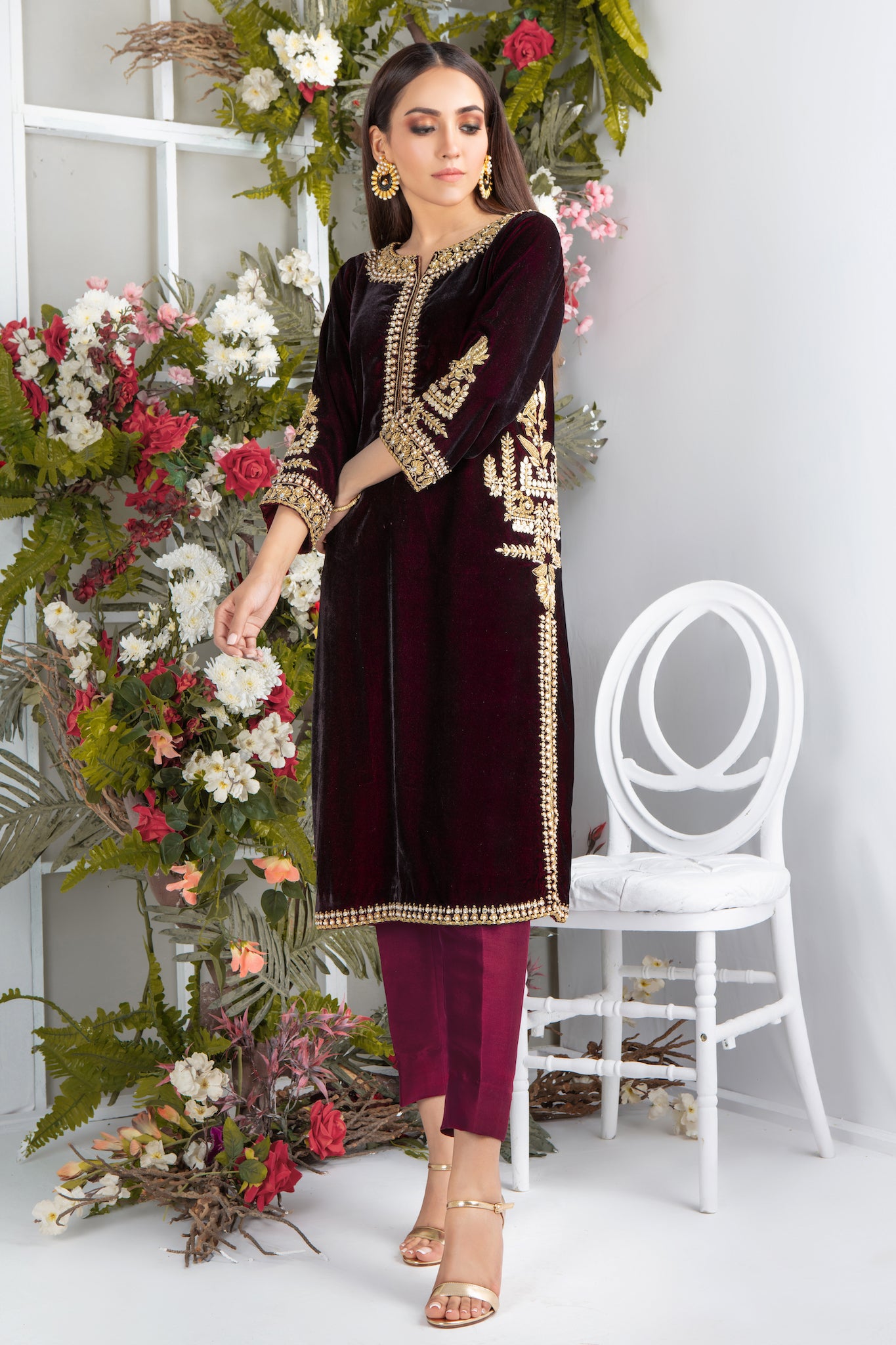 Rose Wood | Pakistani Designer Outfit | Sarosh Salman