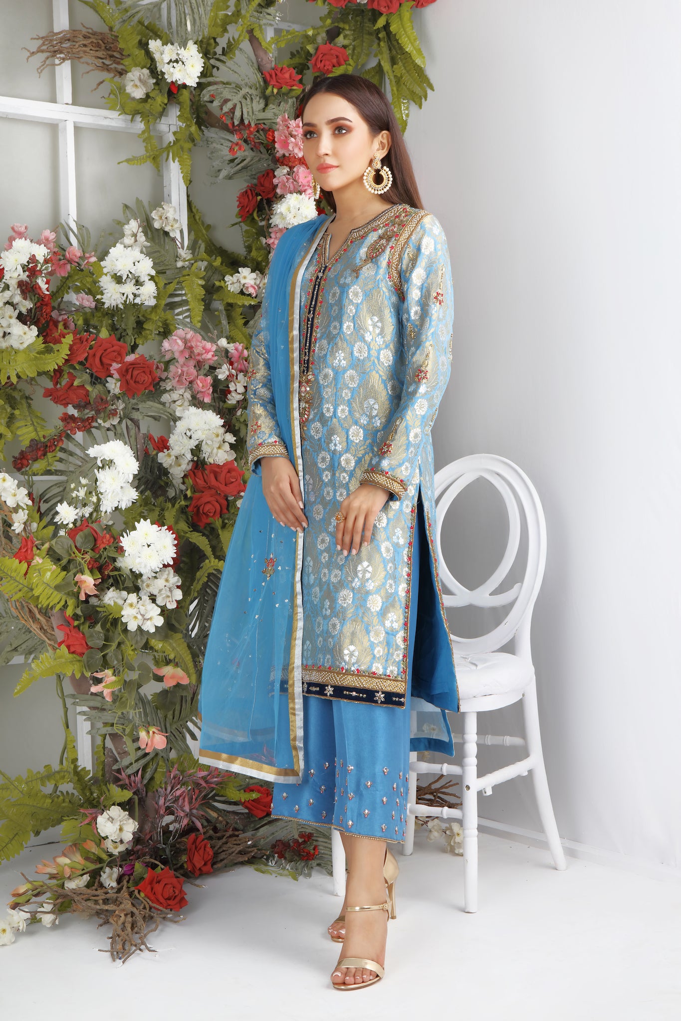 Rouge Blue | Pakistani Designer Outfit | Sarosh Salman