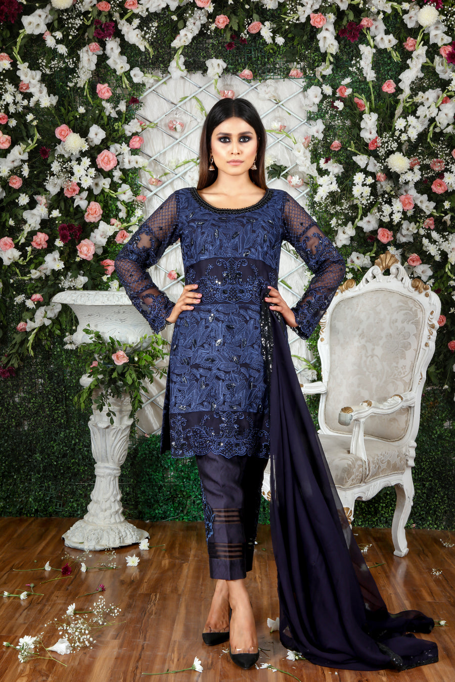 Twinkle Blue | Pakistani Designer Outfit | Sarosh Salman