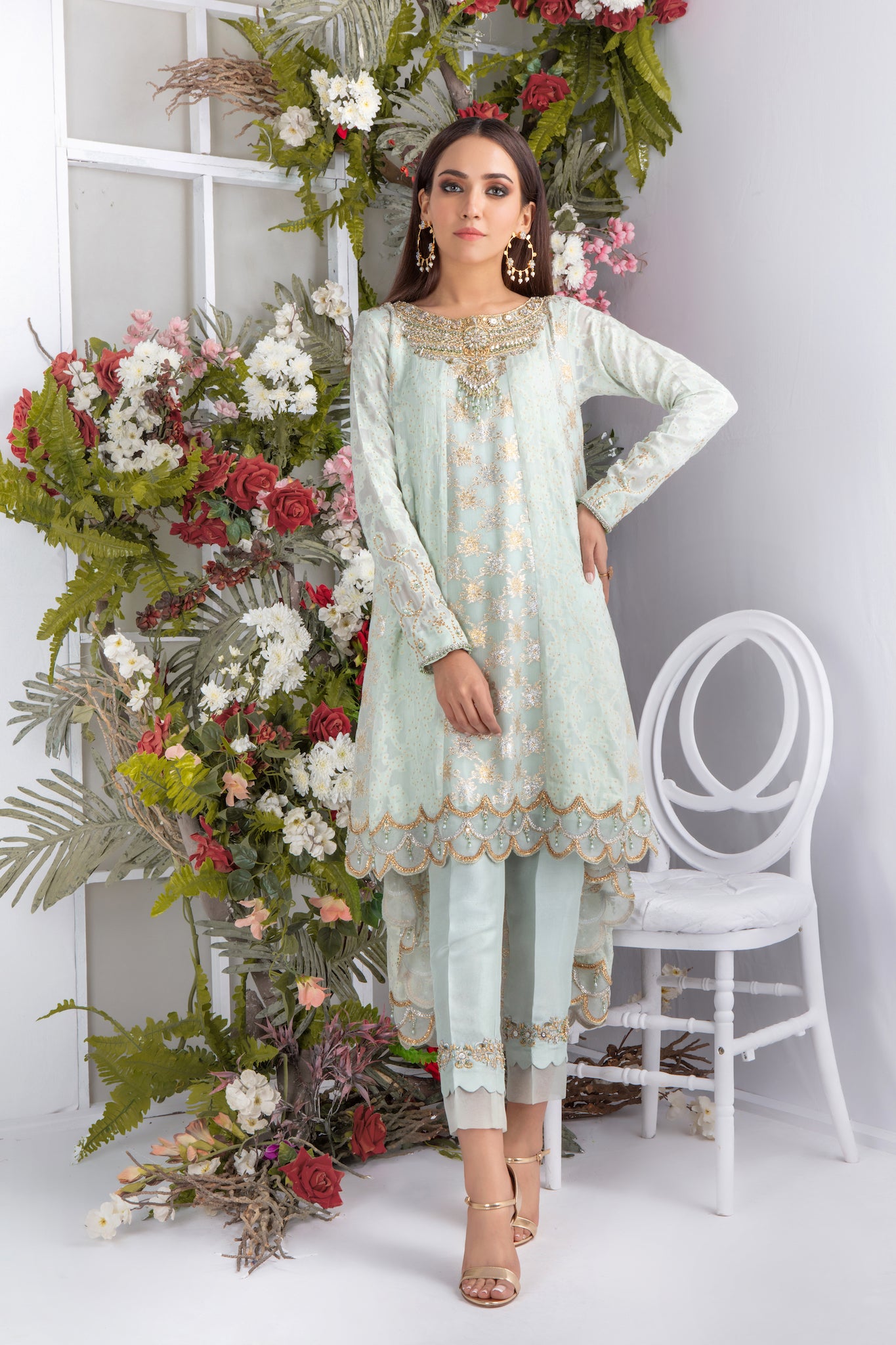 Irish Mint | Pakistani Designer Outfit | Sarosh Salman