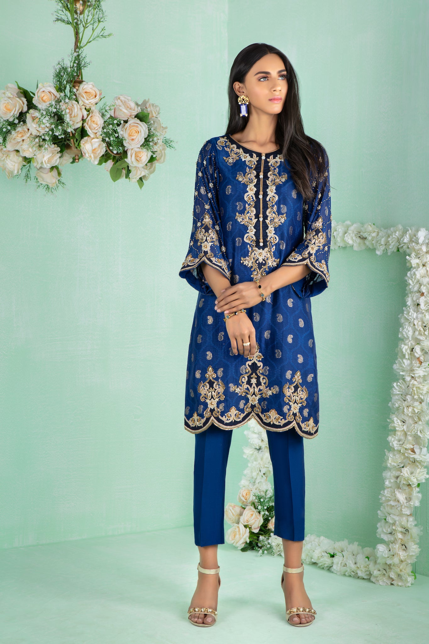 Brilliant Blue | Pakistani Designer Outfit | Sarosh Salman