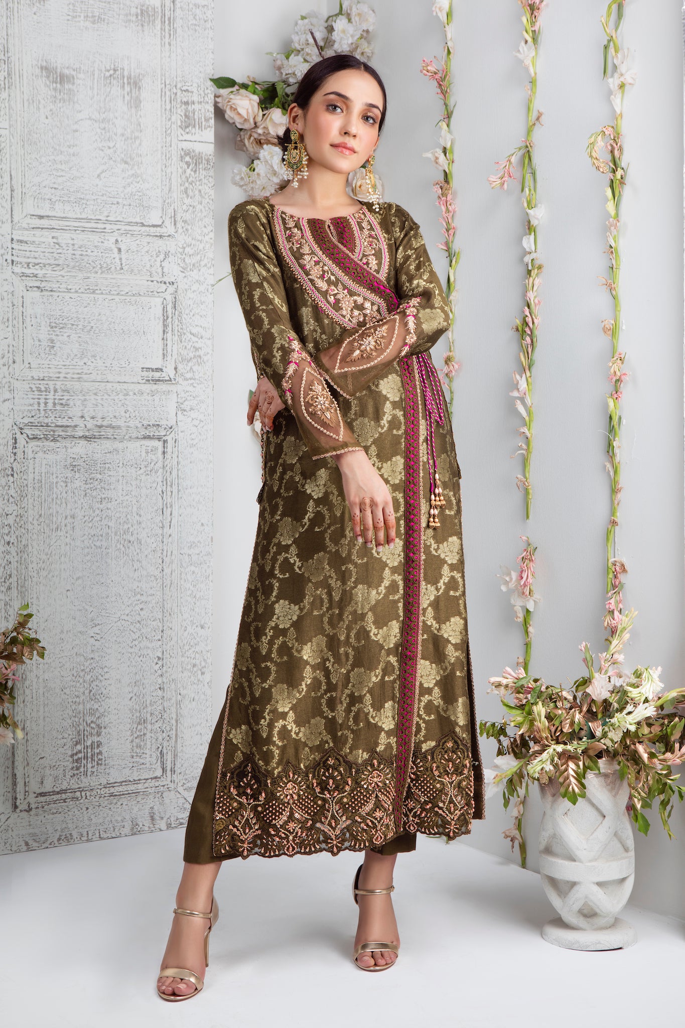Antique Olive | Pakistani Designer Outfit | Sarosh Salman