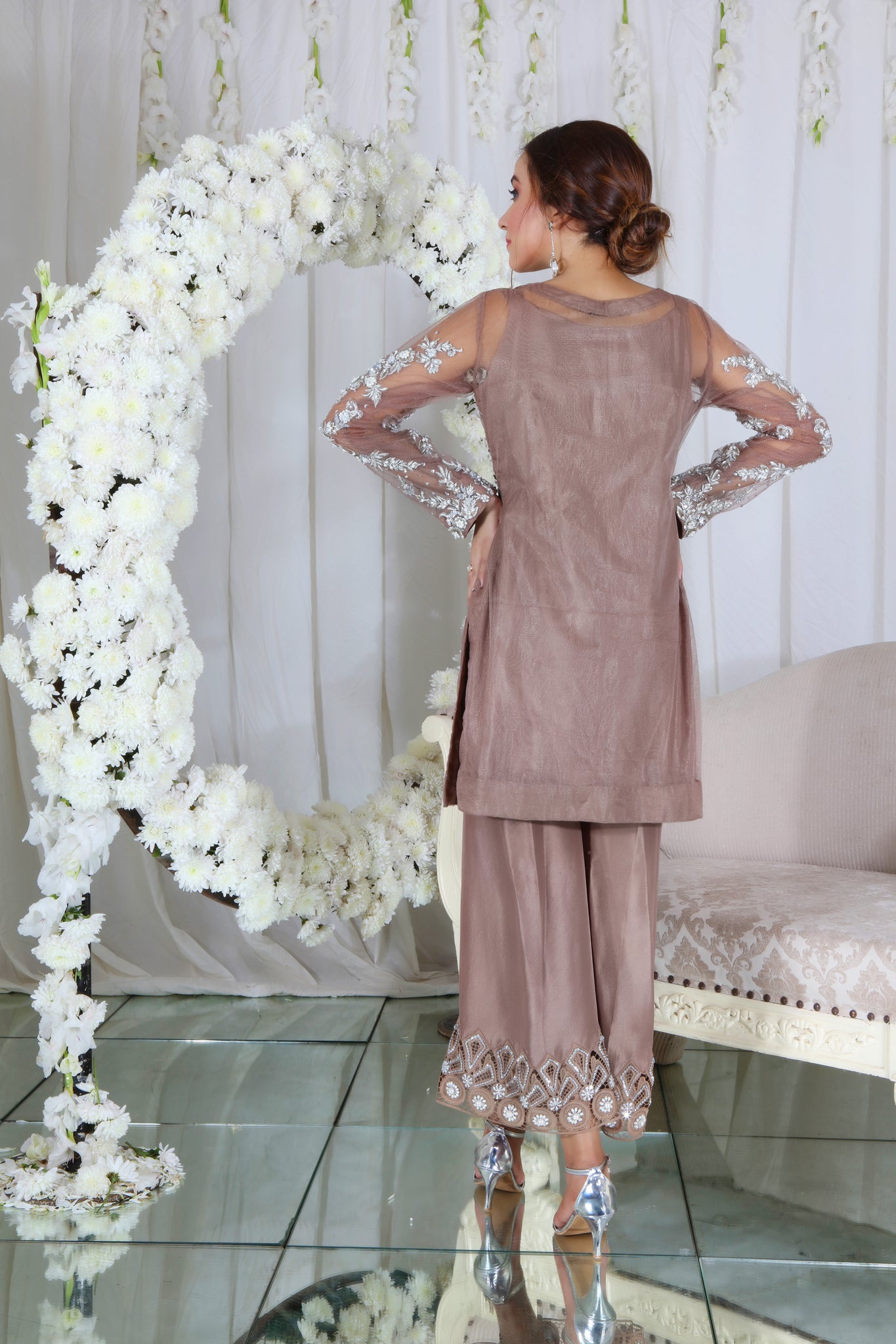 Deep Taupe | Pakistani Designer Outfit | Sarosh Salman