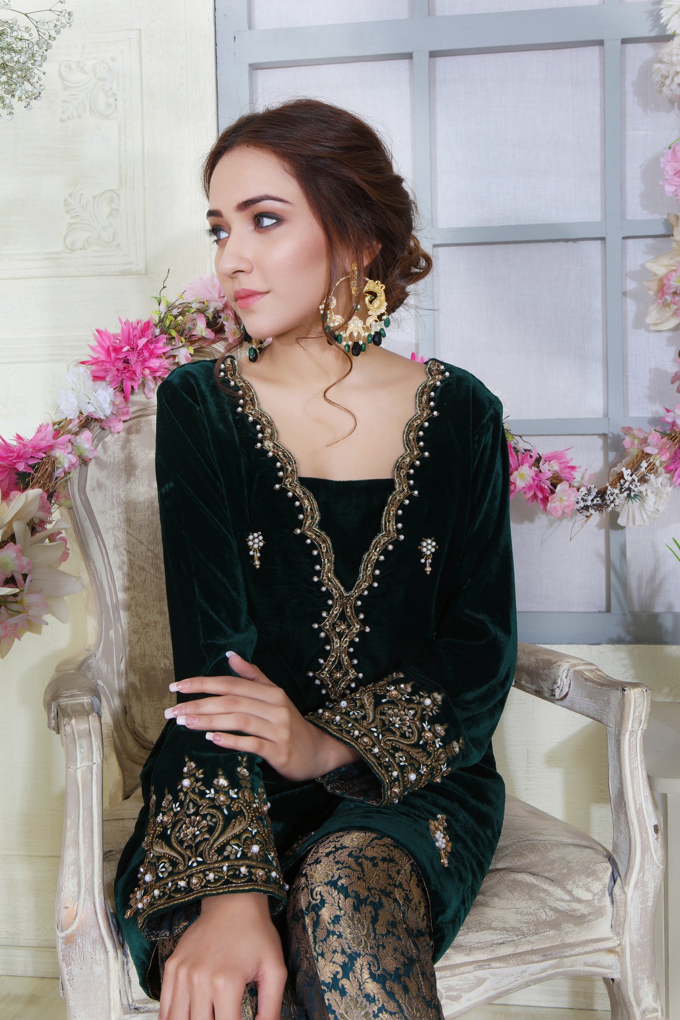 Brilliant Green | Pakistani Designer Outfit | Sarosh Salman