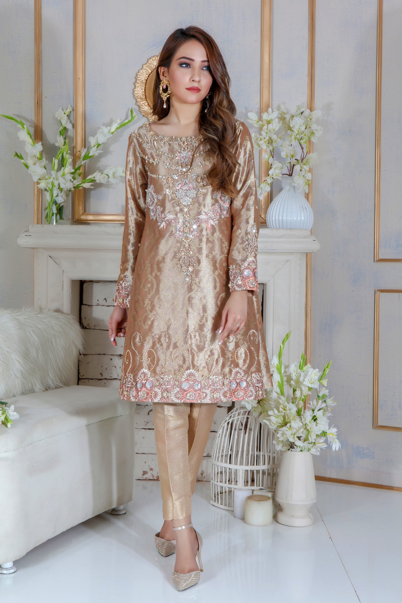 Rose Gold | Pakistani Designer Outfit | Sarosh Salman