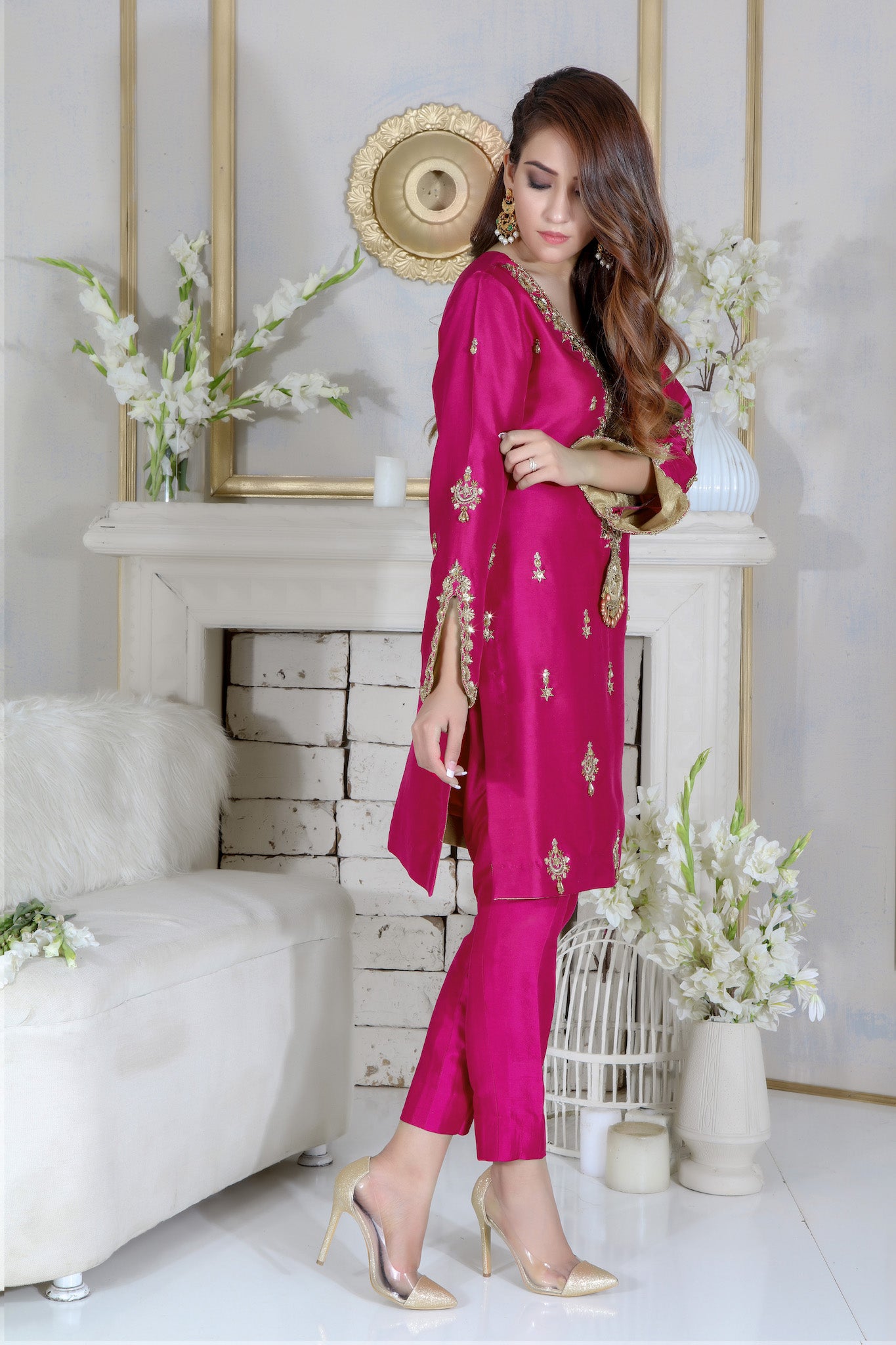Cabaret Pink | Pakistani Designer Outfit | Sarosh Salman