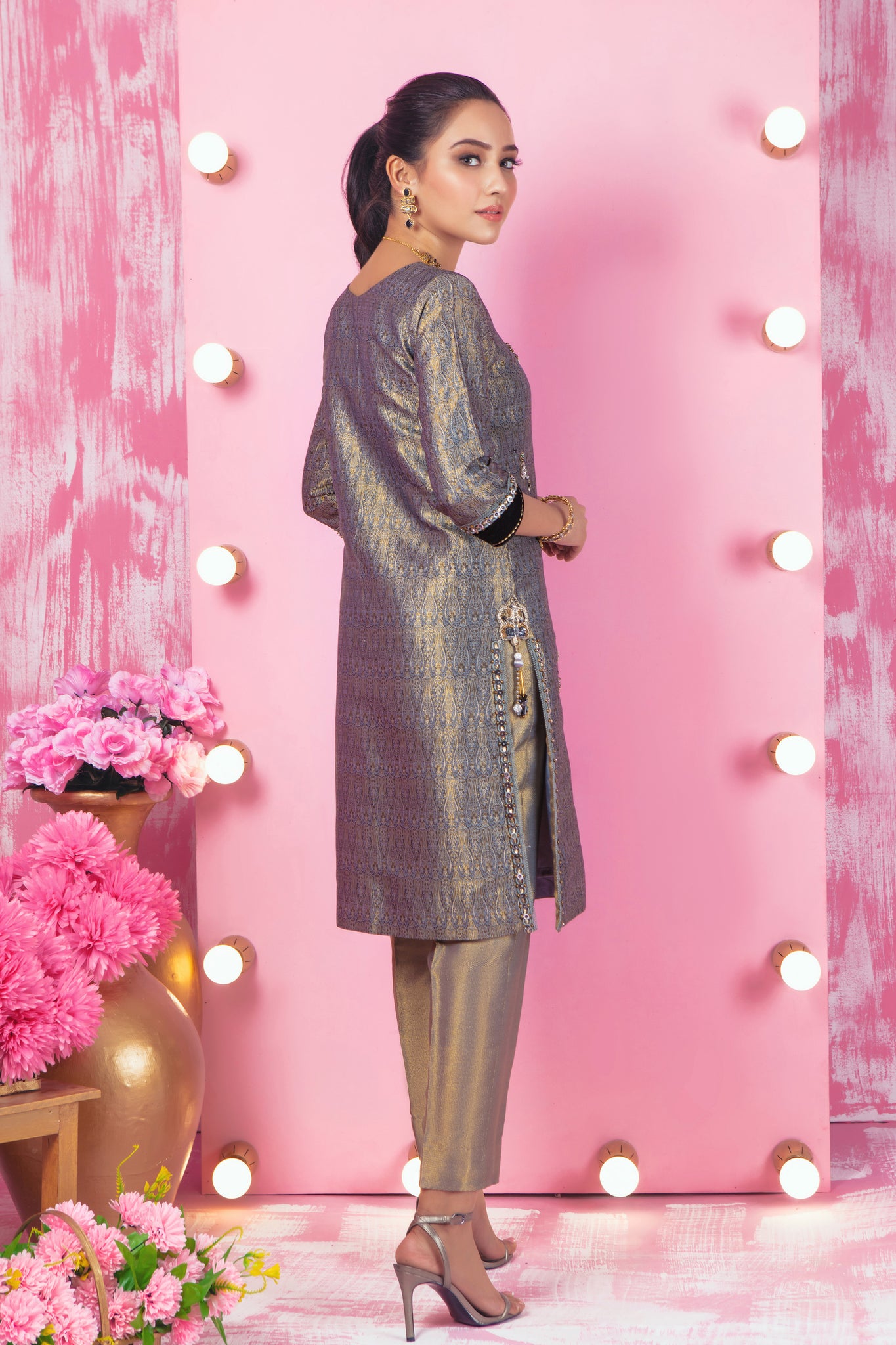 Smoky Slate | Pakistani Designer Outfit | Sarosh Salman