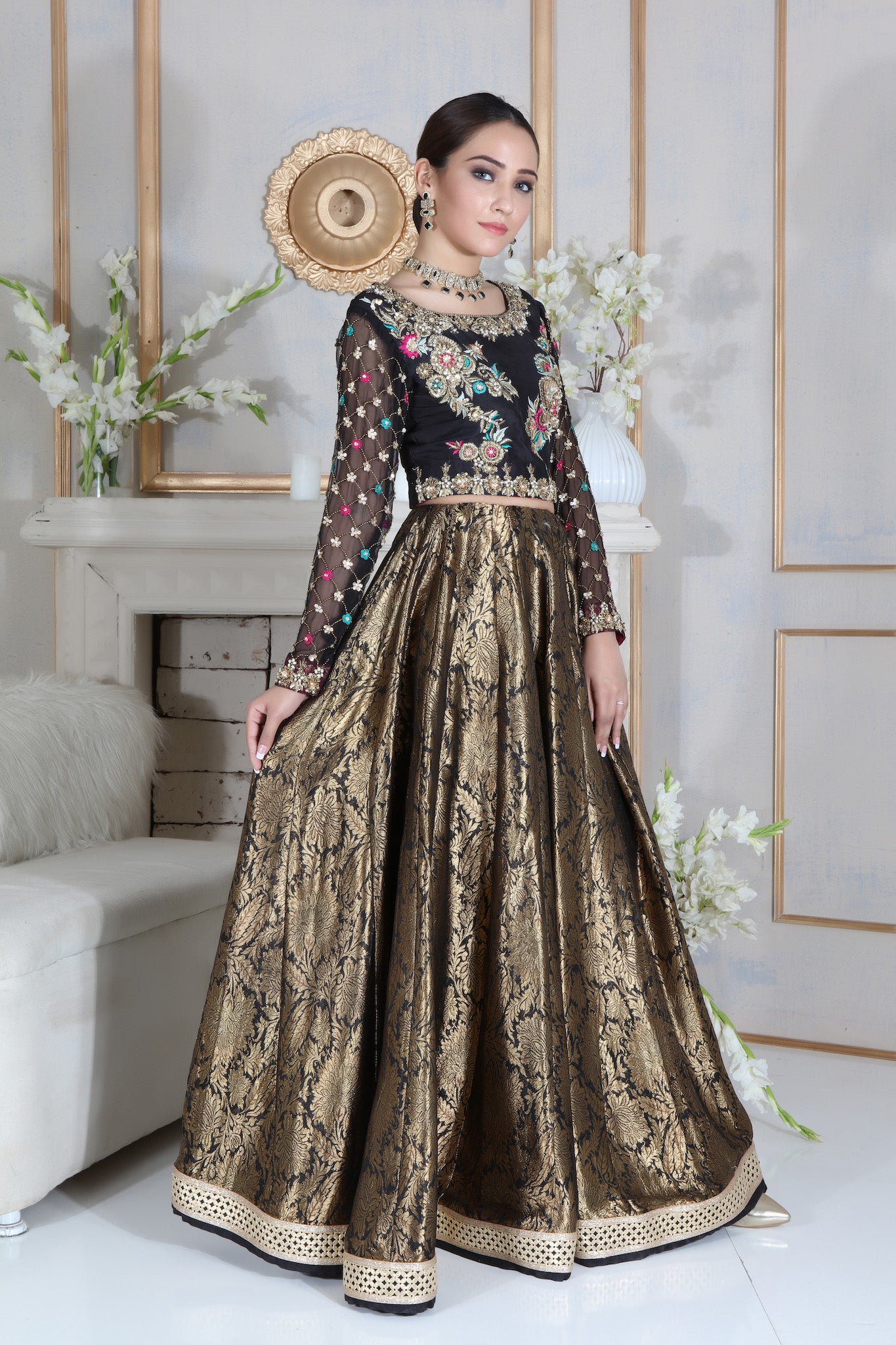 Antique Black | Pakistani Designer Outfit | Sarosh Salman