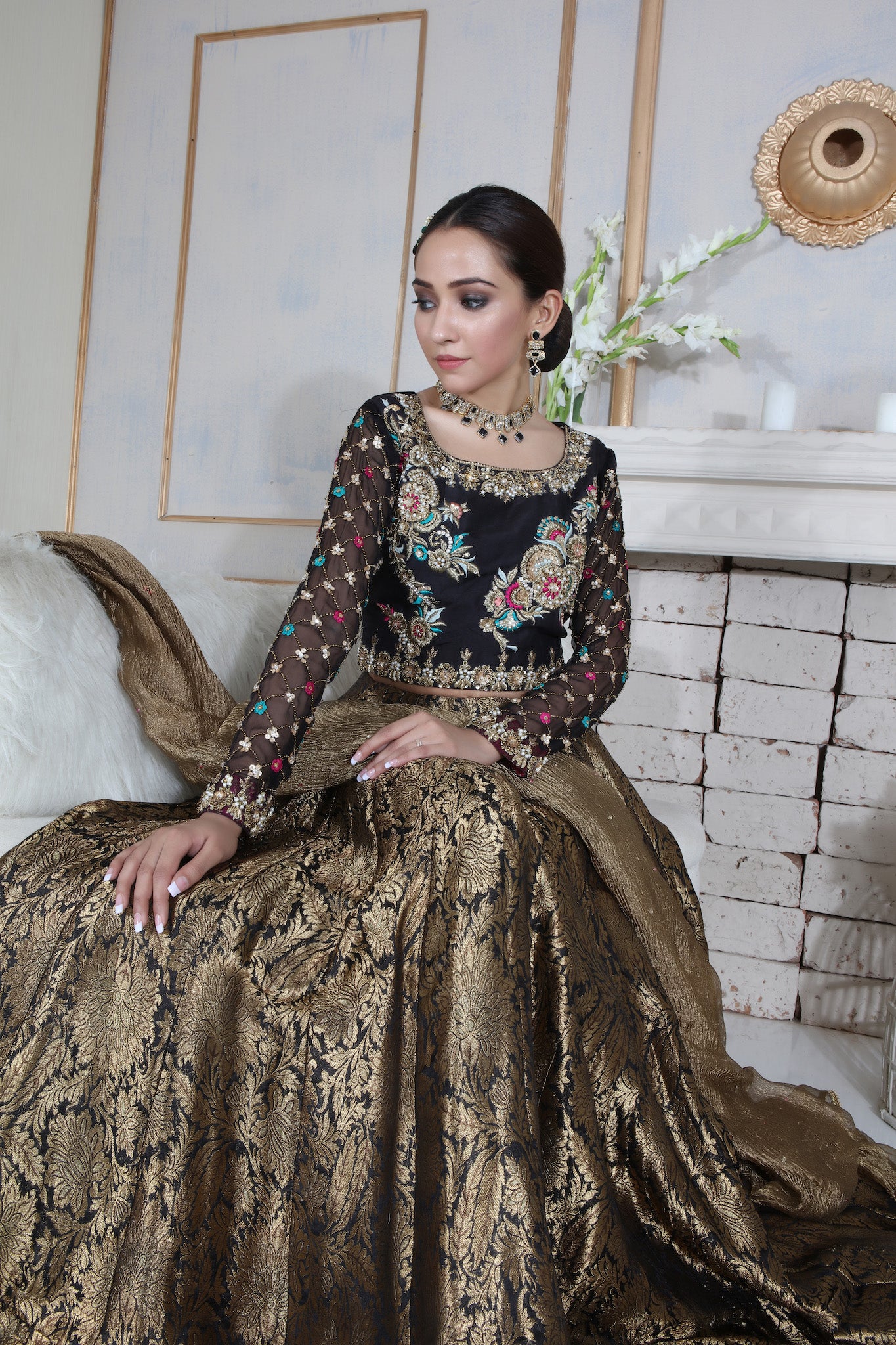 Antique Black | Pakistani Designer Outfit | Sarosh Salman