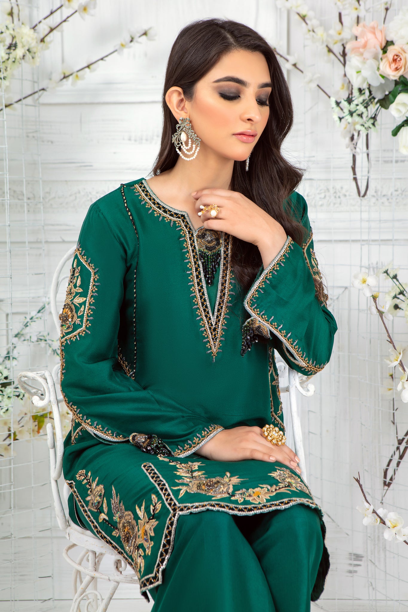Jade Stone | Pakistani Designer Outfit | Sarosh Salman