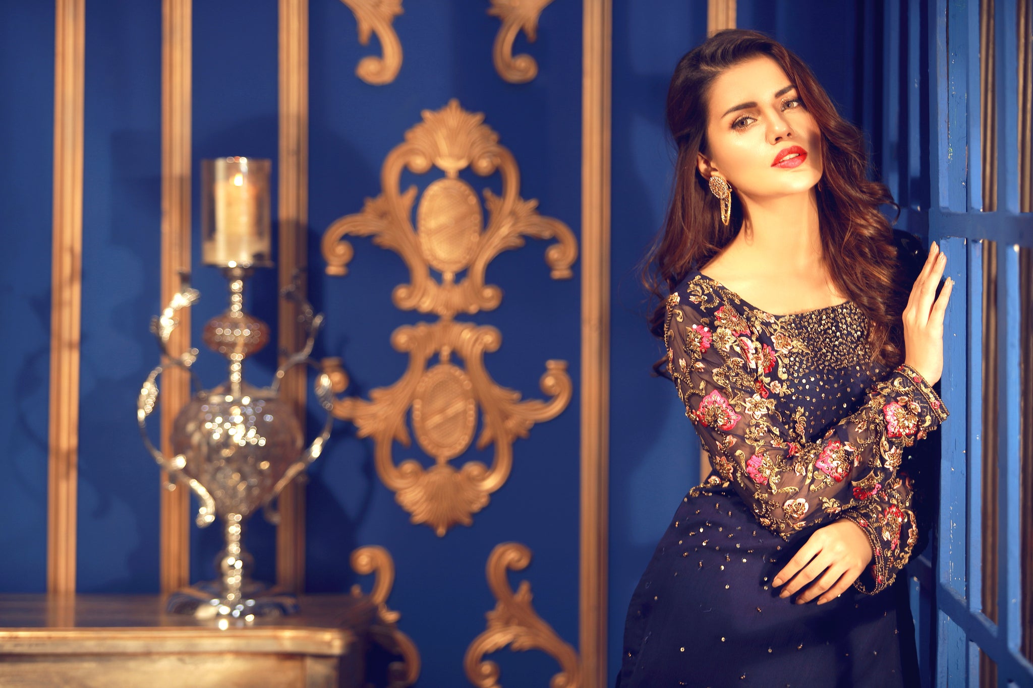 Blue Violet | Pakistani Designer Outfit | Sarosh Salman
