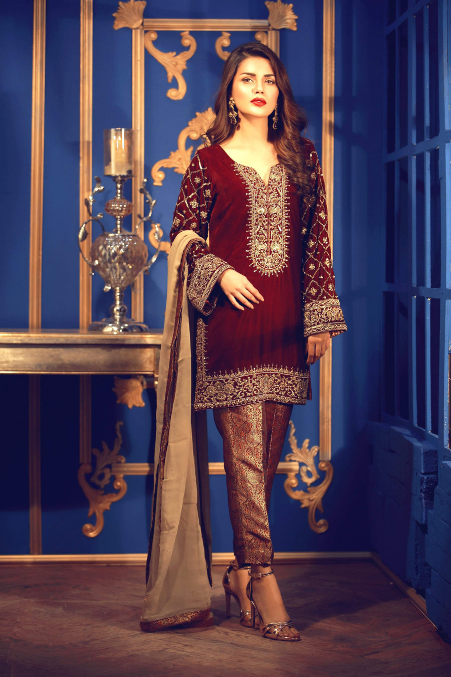 Velvet Glam | Pakistani Designer Outfit | Sarosh Salman