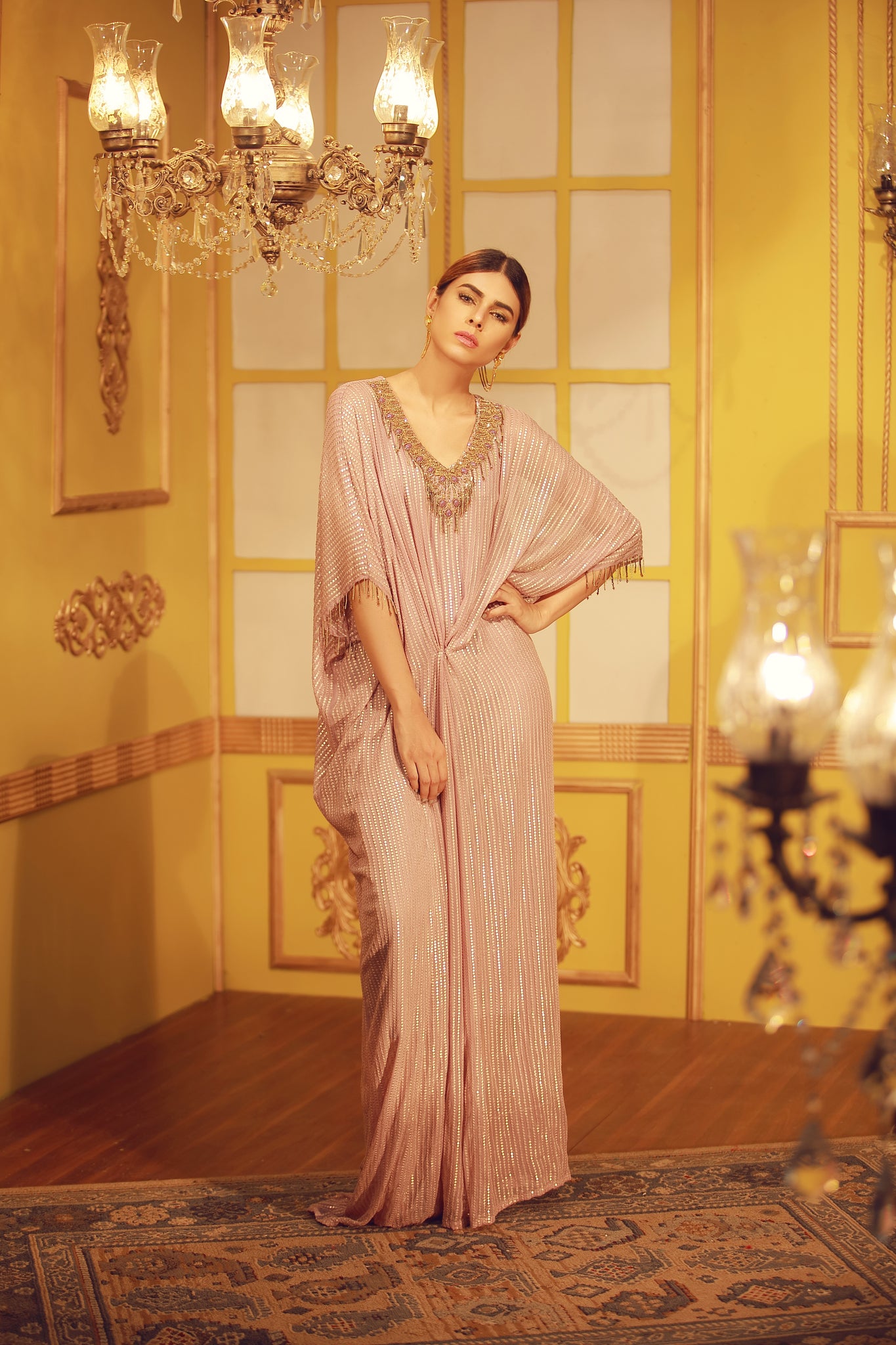 Lavender Kaftan | Pakistani Designer Outfit | Sarosh Salman